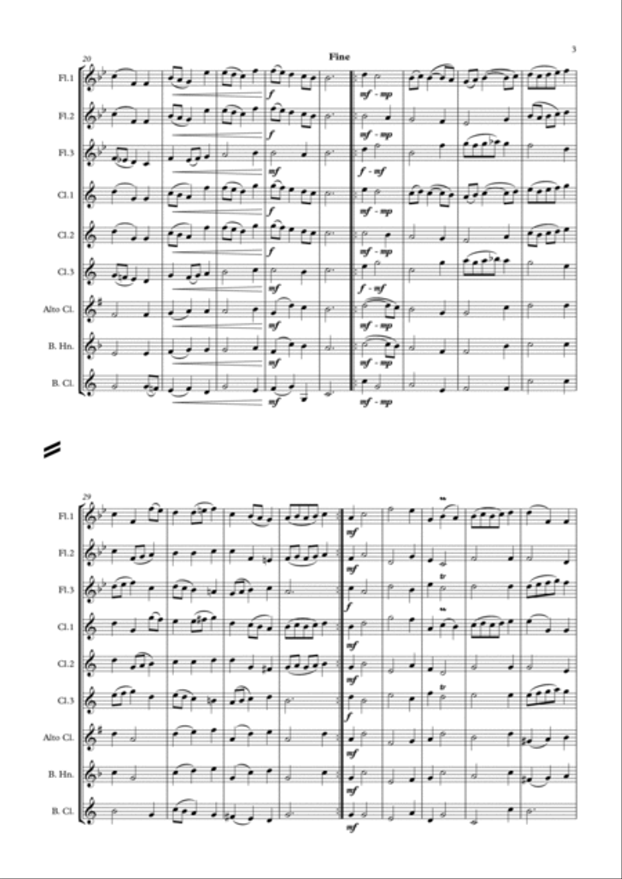 Fairest Isle - Henry Purcell Woodwind Ensemble scores gallery preview page 3