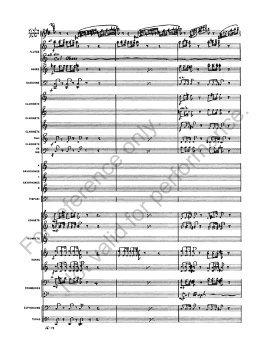 Concerto for Violin by Peter Ilyich Tchaikovsky Concert Band - Sheet Music page 16