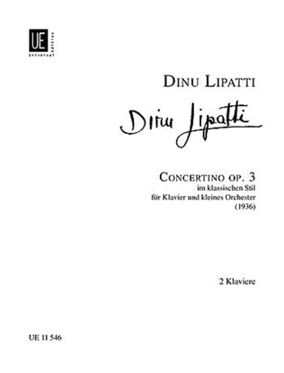 Book cover for Concertino, Op. 3, 2 Pianos