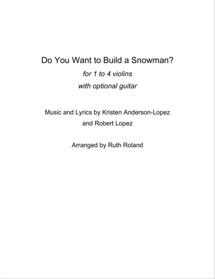 Do You Want To Build A Snowman? String Duet scores gallery preview page 1