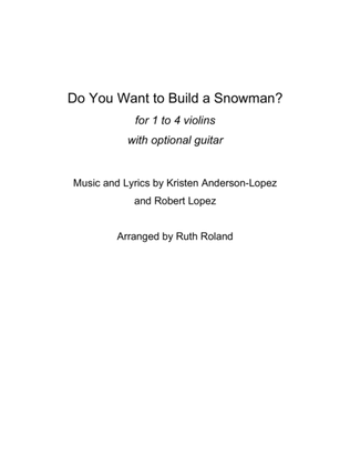 Book cover for Do You Want To Build A Snowman?