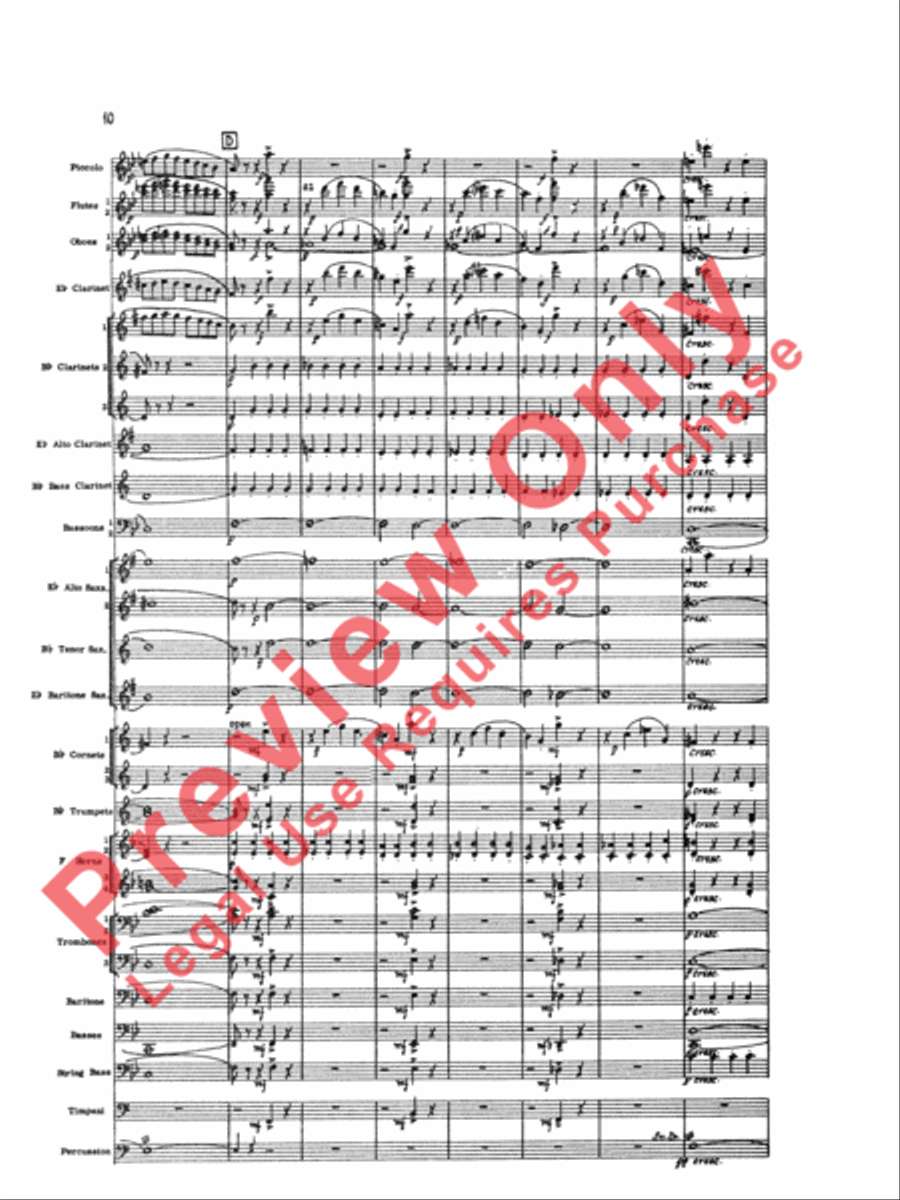 Marriage of Figaro Overture Concert Band scores gallery preview page 13