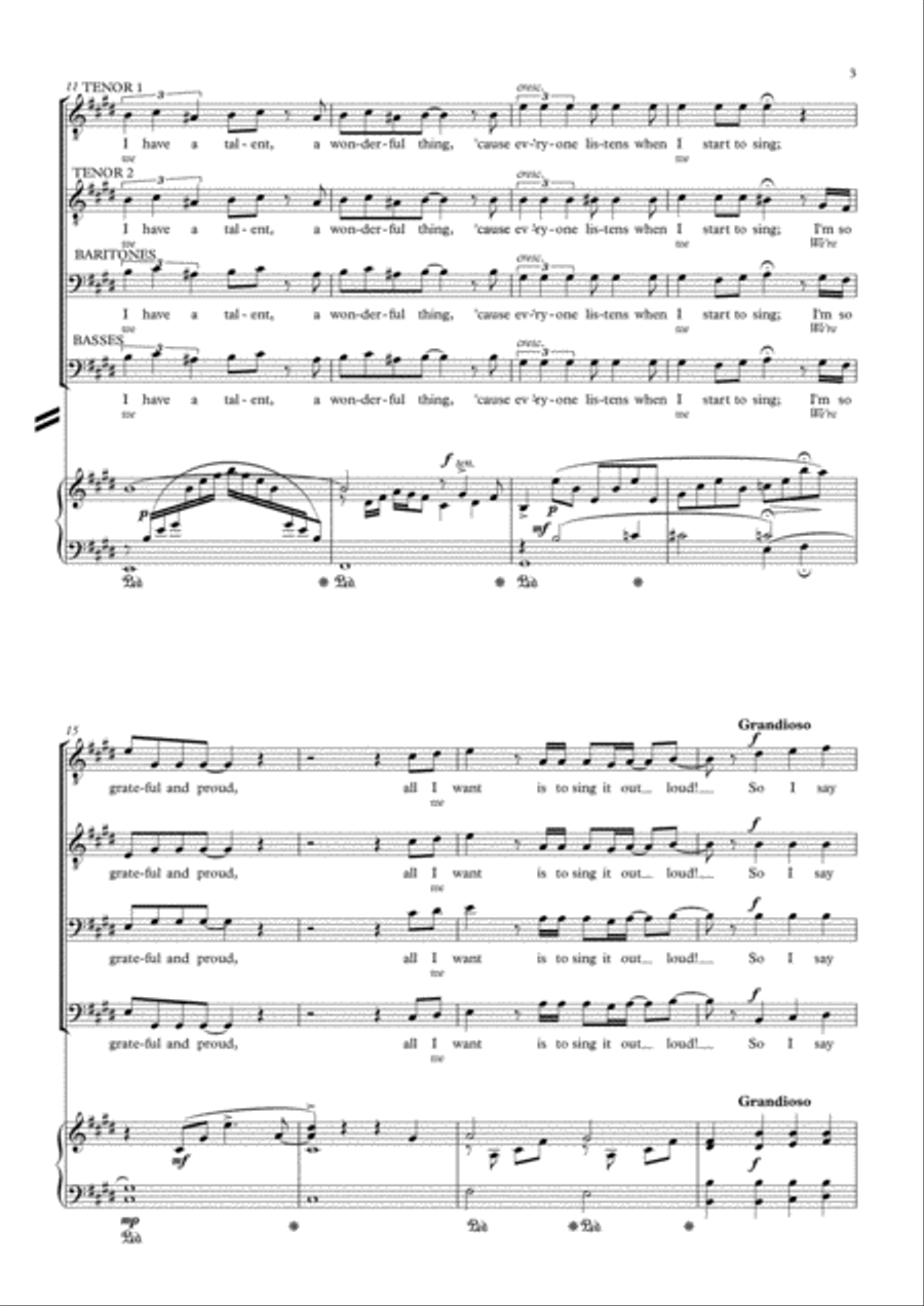 Thank You For The Music Thank You For The Music TTBB scores gallery preview page 3