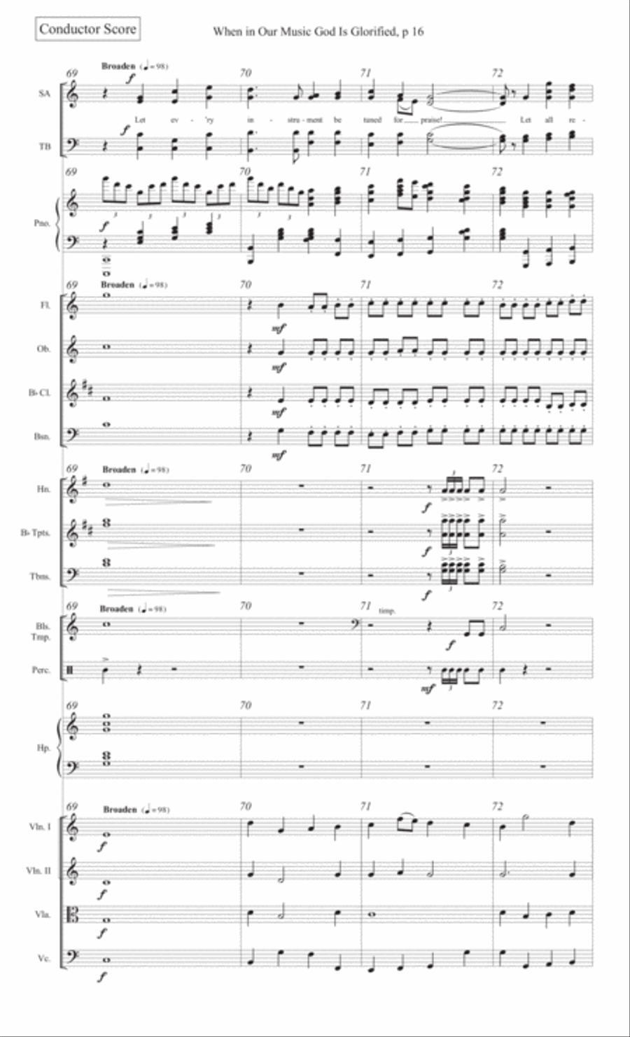 When in Our Music God Is Glorified 4-Part scores gallery preview page 18