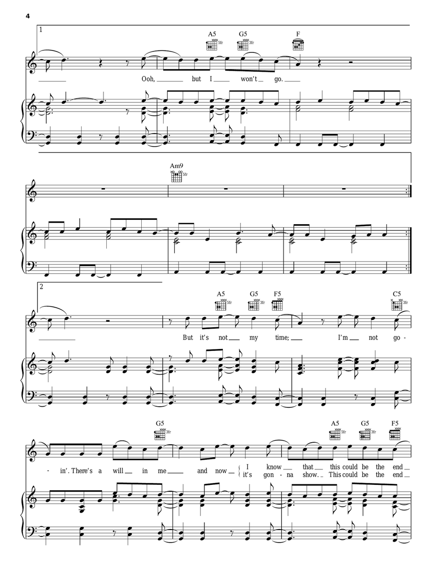 It's Not My Time It's Not My Time Piano, Vocal, Guitar scores gallery preview page 4