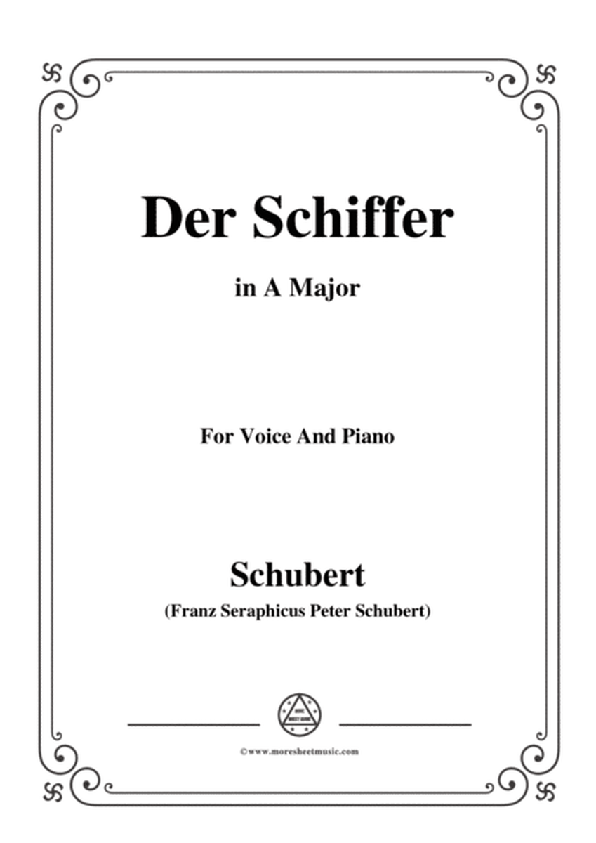 Schubert-Der Schiffer,Op.21 No.2,in A Major,for Voice&Piano image number null