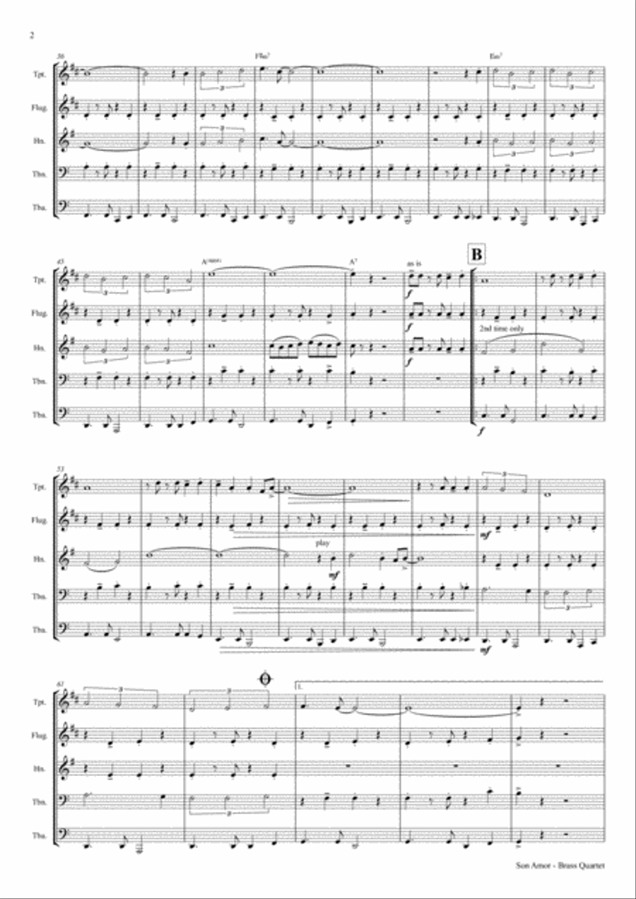 Son amor! - Samba - Brass Quintet Brass Quintet scores gallery preview page 3