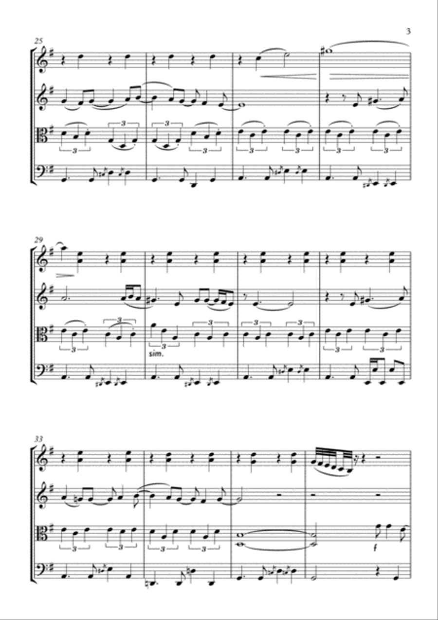 I Just Called To Say I Love You String Quartet scores gallery preview page 3