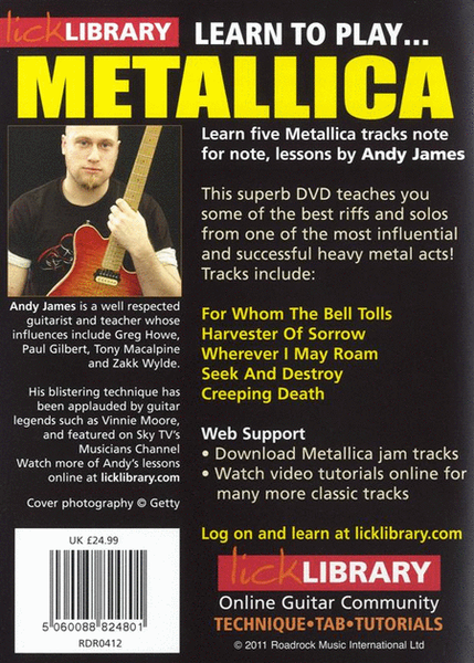 Learn To Play Metallica Volume 3