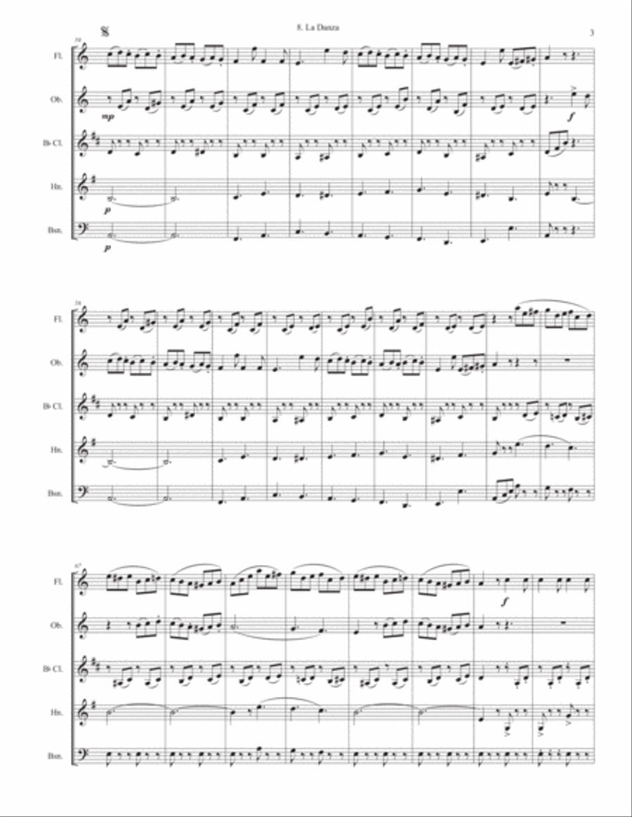 La Danza La Danza Woodwind Quintet scores gallery preview page 3