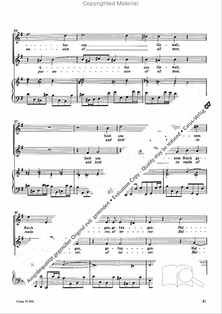 Christ lay in death's cold prison (Christ lag in Todesbanden) 4-Part scores gallery preview page 39