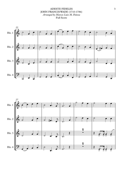 Adeste Fideles - Horn in F Quartet image number null