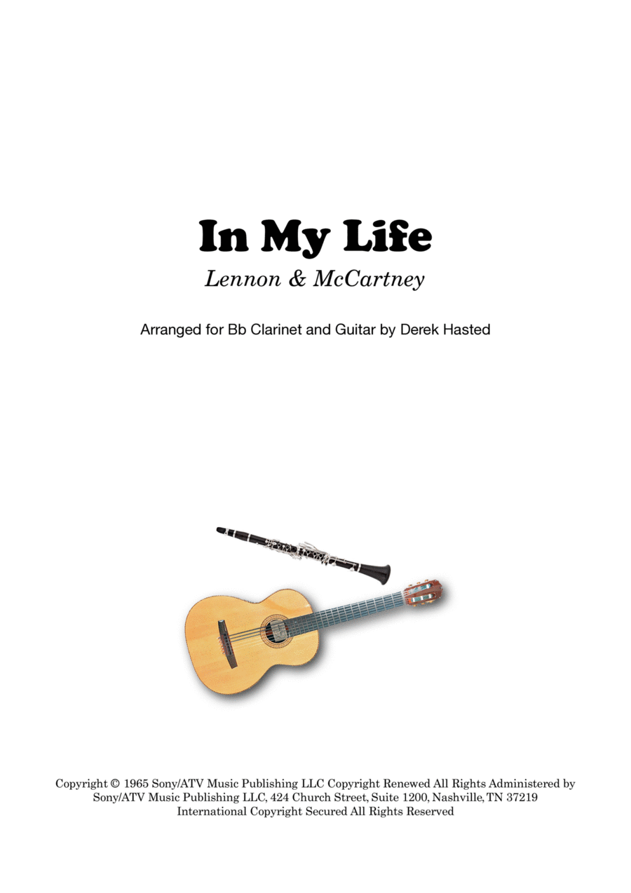 In My Life B-Flat Clarinet scores gallery preview page 1