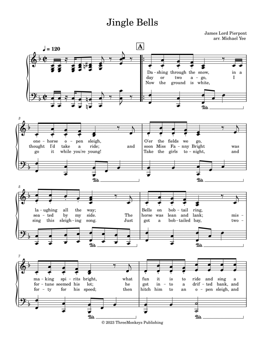 Jingle Bells Voice scores gallery preview page 1