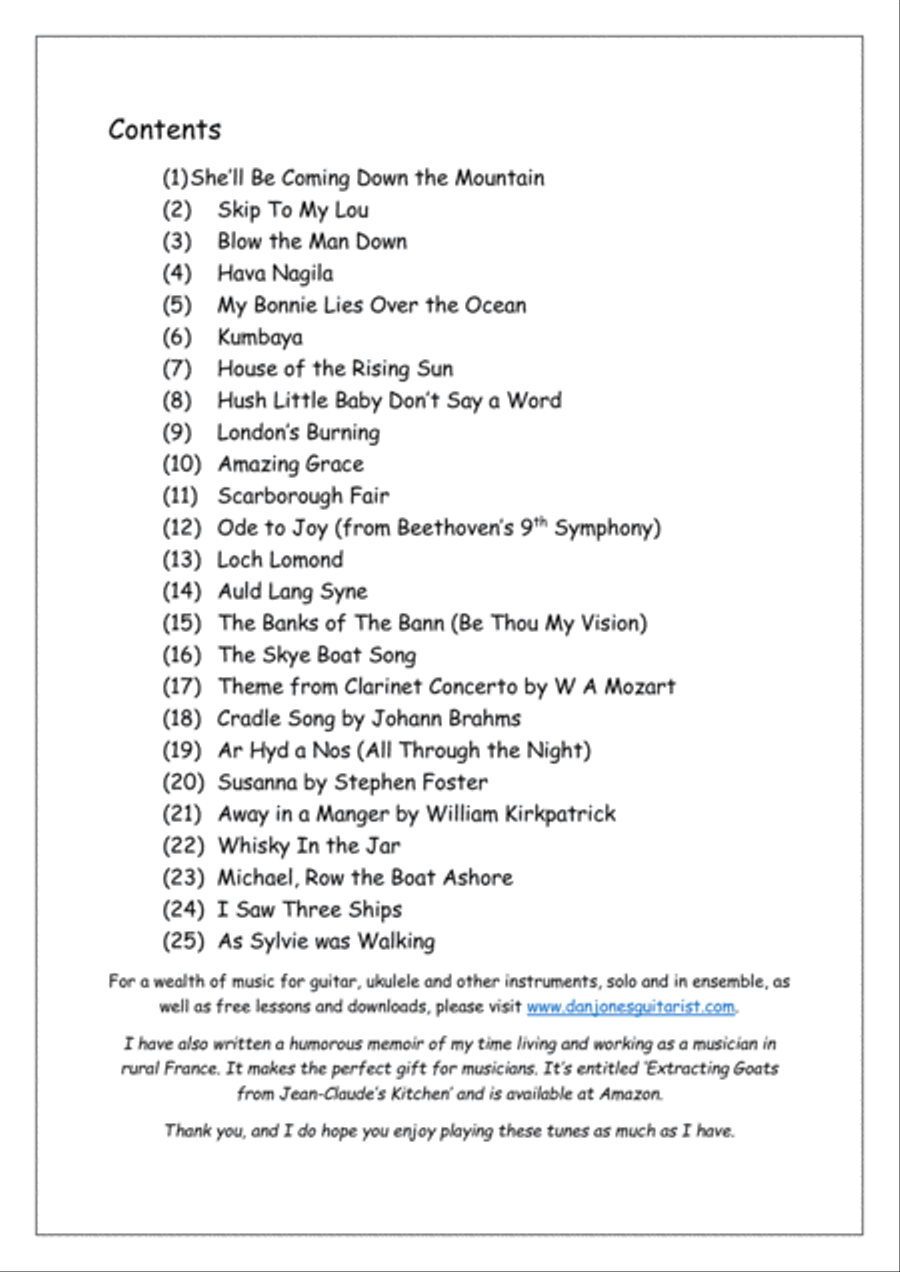 A First Book of Twenty-Five Well-Known Tunes for Ukulele, for Beginners Ukulele scores gallery preview page 3