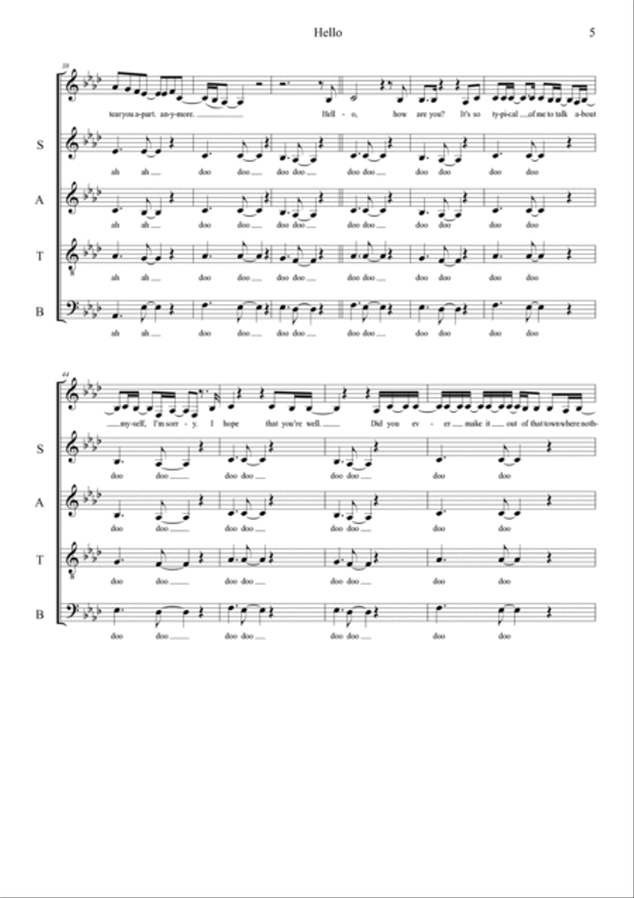 Hello 4-Part scores gallery preview page 5