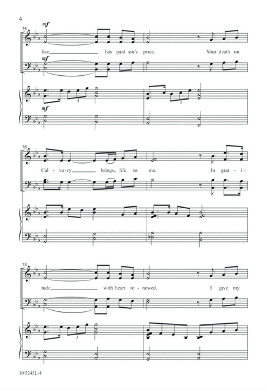 I Will Follow You 4-Part scores gallery preview page 4