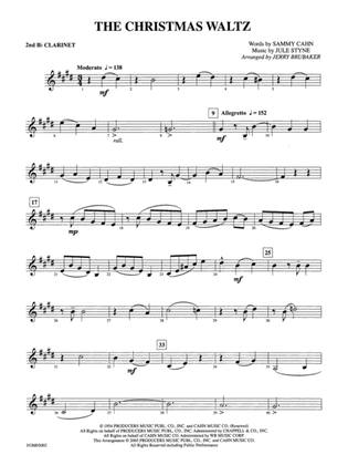 The Christmas Waltz: 2nd B-flat Clarinet