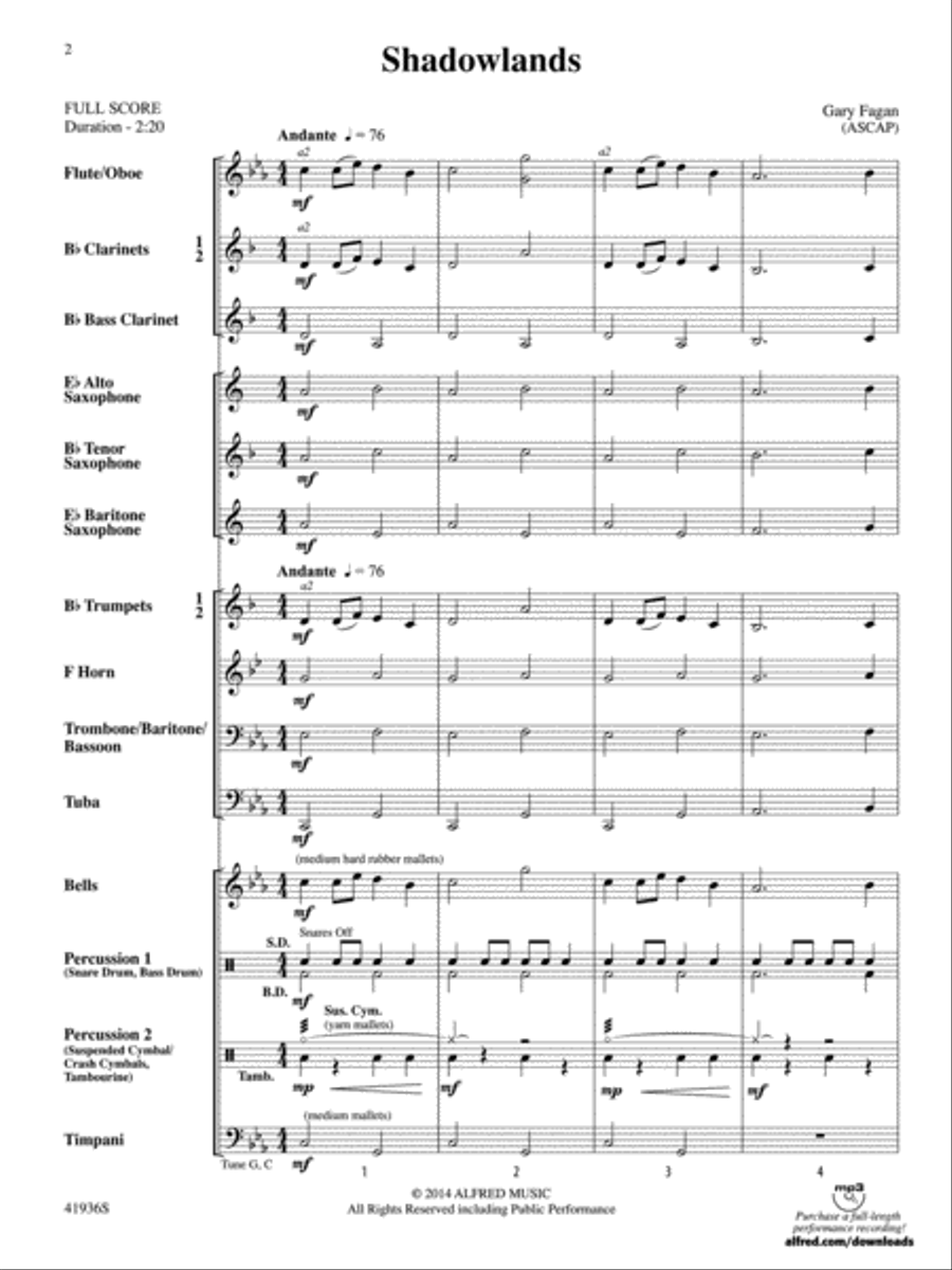 Shadowlands: Score Concert Band scores gallery preview page 2