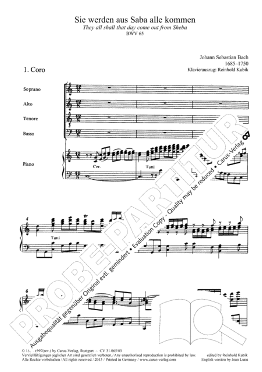 They all shall day come out from Sheba (Sie werden aus Saba alle kommen) TB scores gallery preview page 5