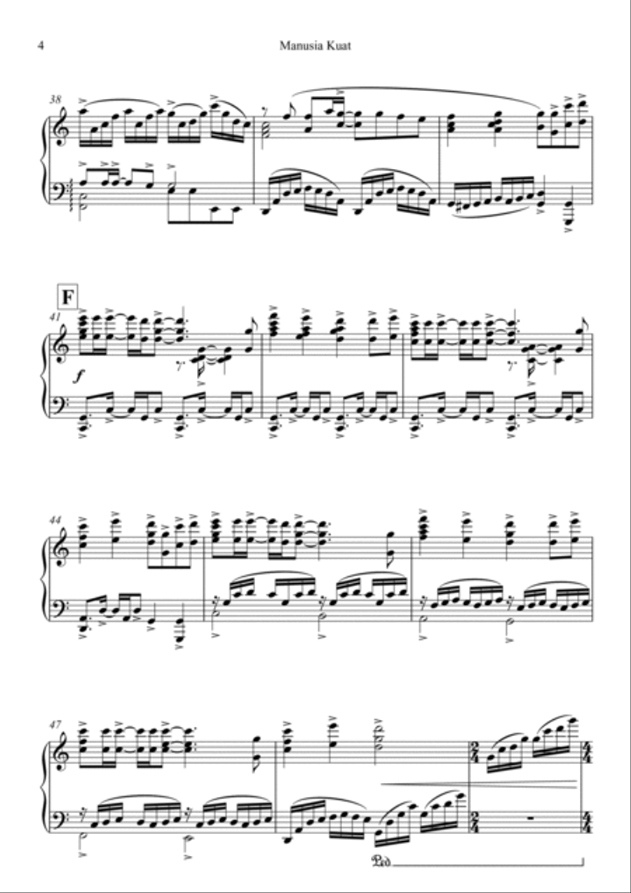 Manusia Kuat Piano Solo scores gallery preview page 4
