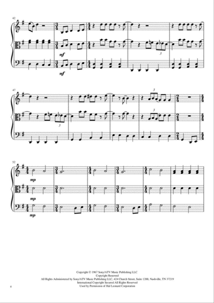 All You Need Is Love String Trio scores gallery preview page 5
