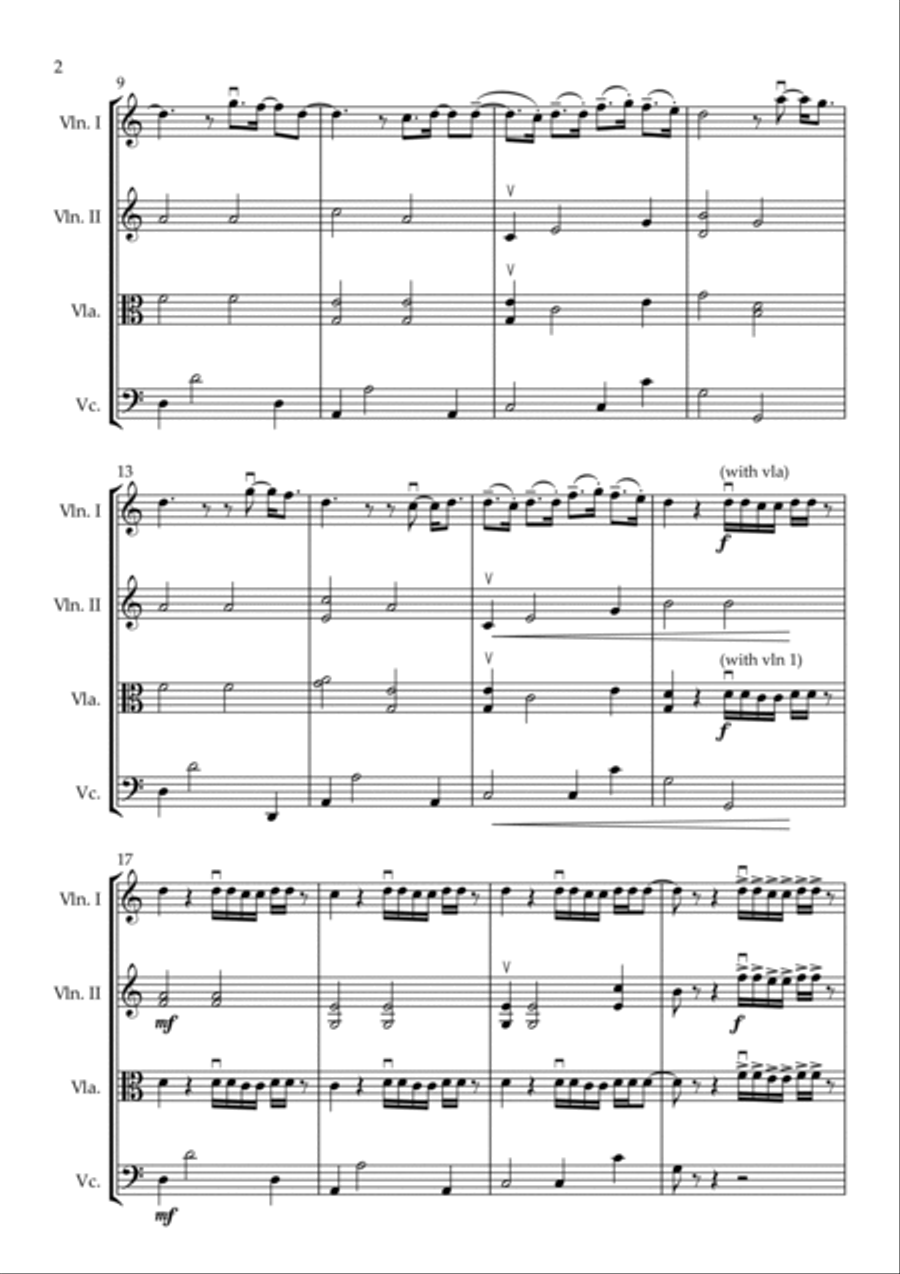 Watermelon Sugar String Quartet scores gallery preview page 2