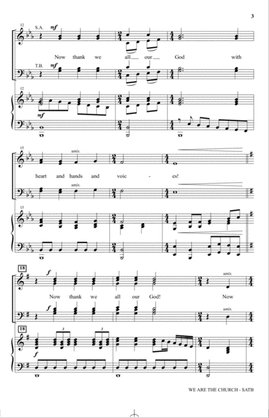 We Are The Church (Thanks Be To God) 4-Part scores gallery preview page 2