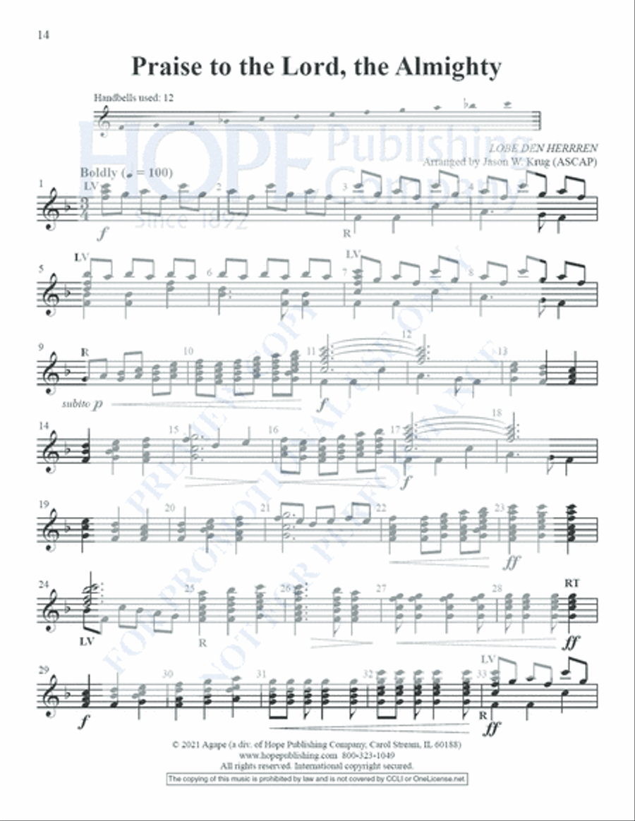 Small But Mighty Vol 1 for 12 Bells Handbell Choir scores gallery preview page 15