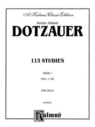 Book cover for Dotzauer: 113 Studies, Volume I (Nos. 1-34)