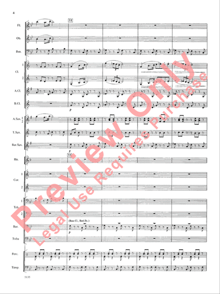 Procession of the Sardar Concert Band scores gallery preview page 5