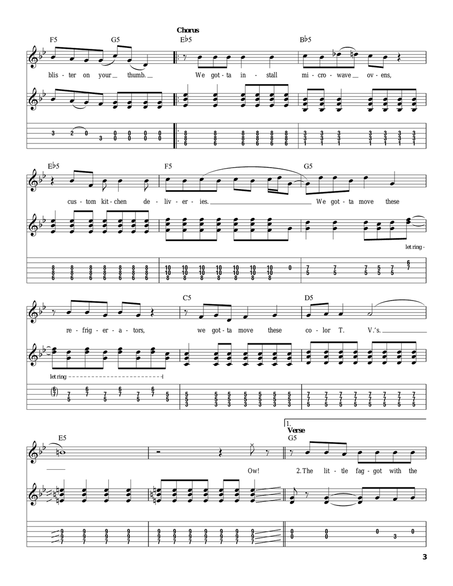Money For Nothing Acoustic Guitar scores gallery preview page 3