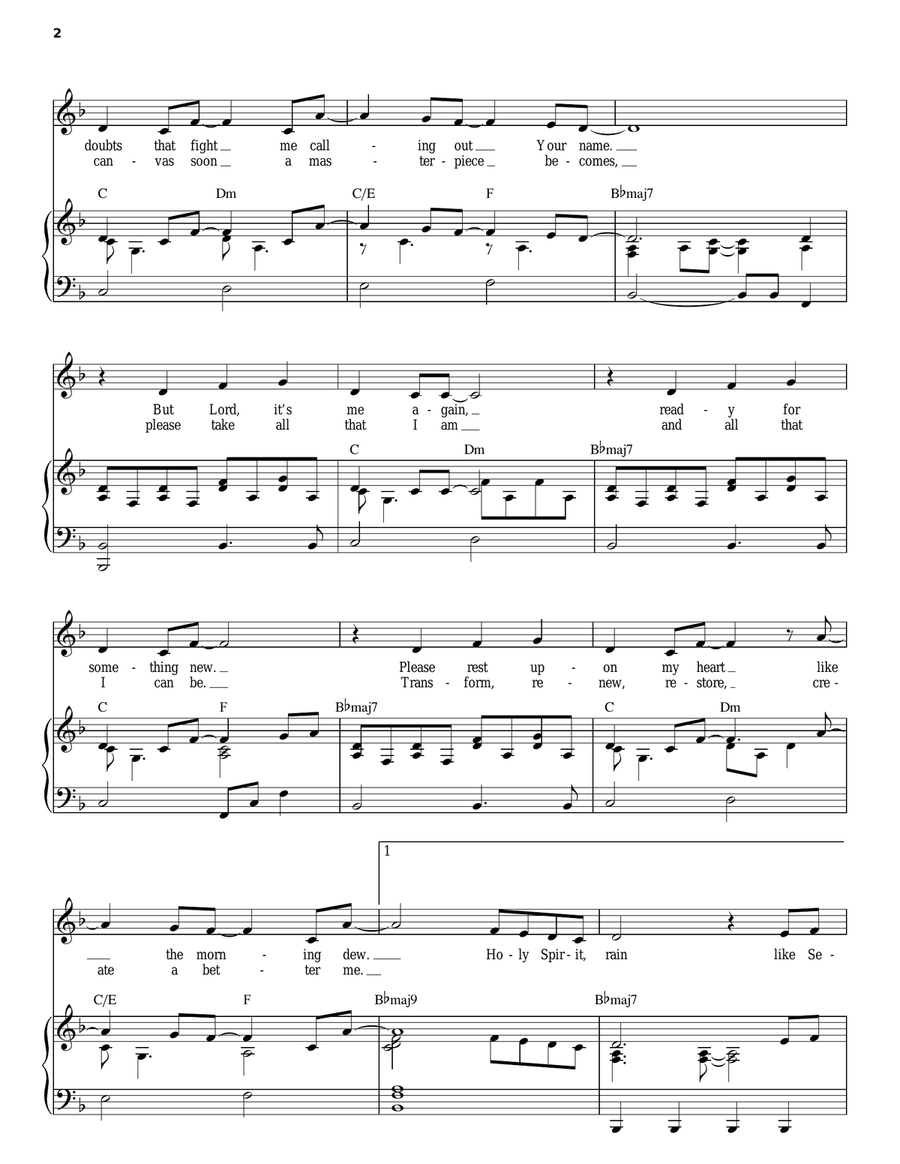 Seattle Seattle Piano, Vocal, Guitar scores gallery preview page 2