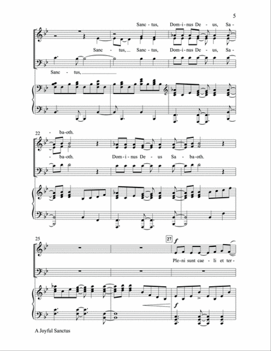A Joyful Sanctus 3-Part scores gallery preview page 5