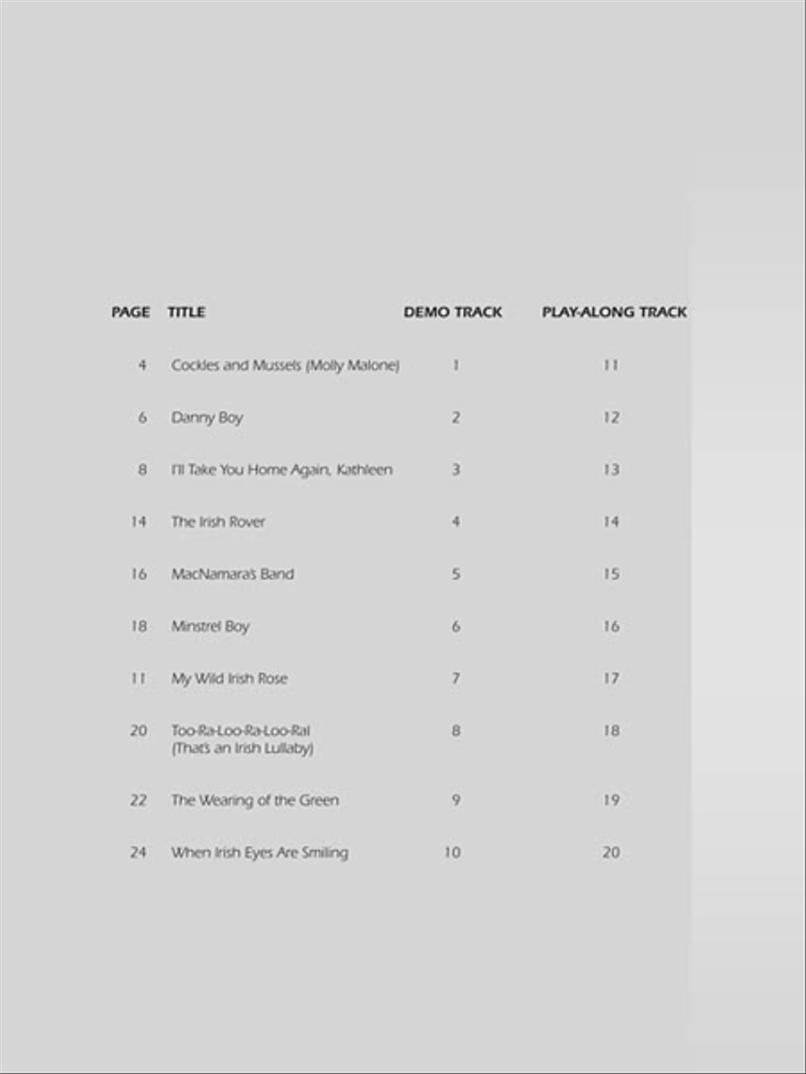 Irish Favorites Irish Favorites Piano, Vocal, Guitar scores gallery preview page 3