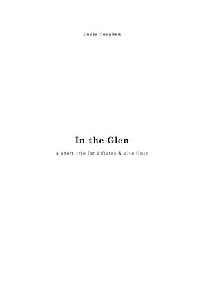 In the Glen, a short trio for 2 flutes & alto flute