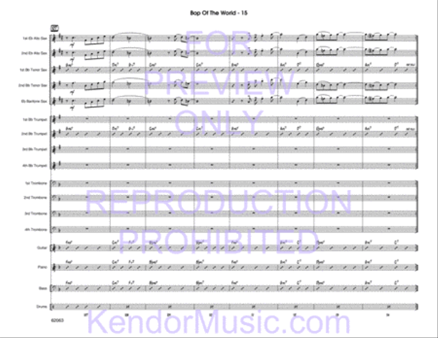 Bop Of The World Bop Of The World Jazz Ensemble scores gallery preview page 17