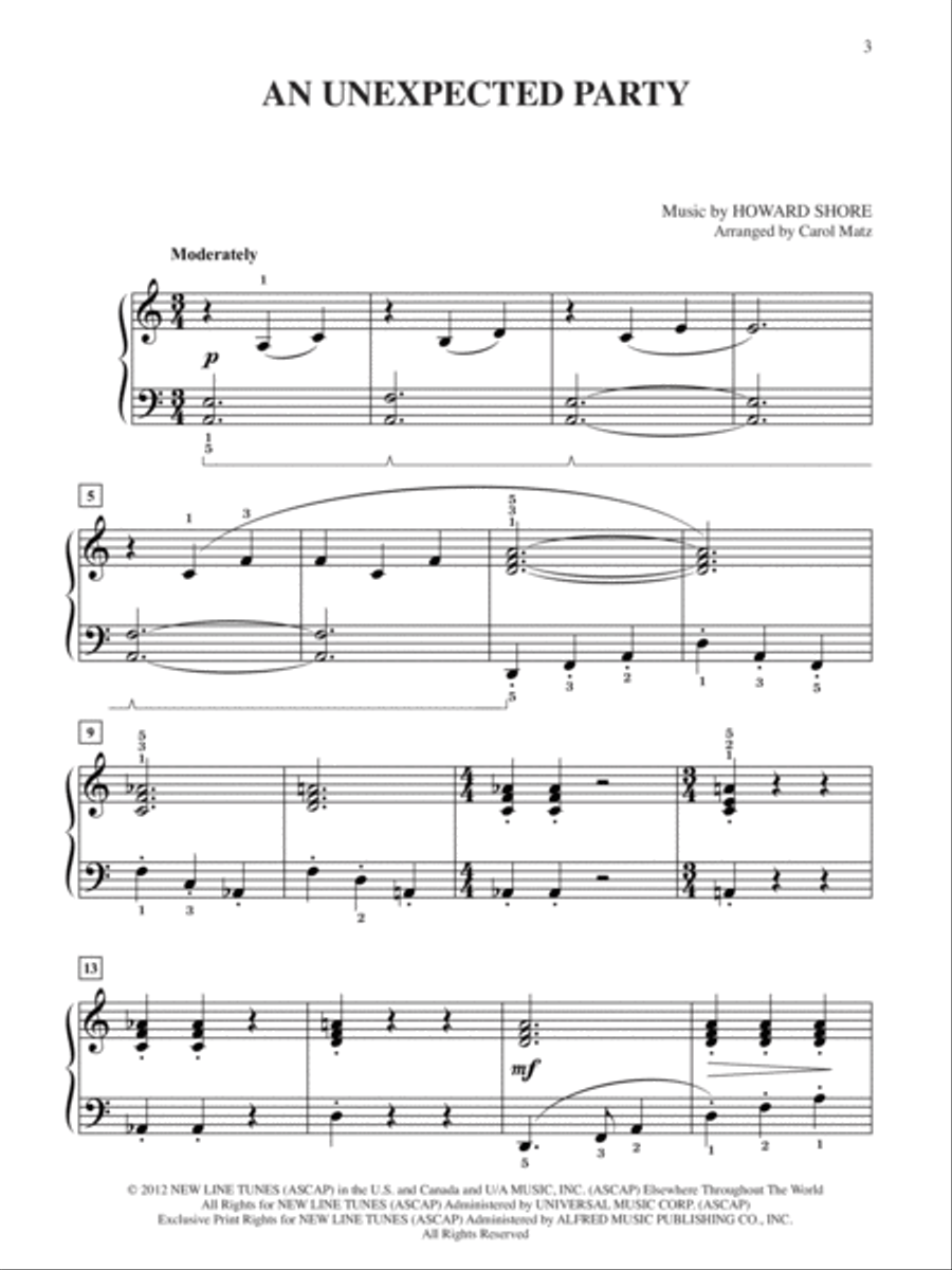 The Hobbit -- An Unexpected Journey Easy Piano scores gallery preview page 2