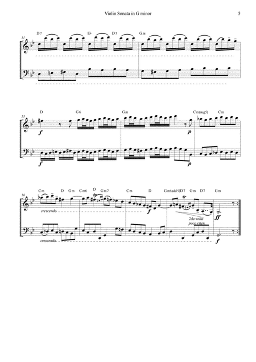 Violin Sonata in G minor, HWV 368 (Handel, George Frideric) image number null