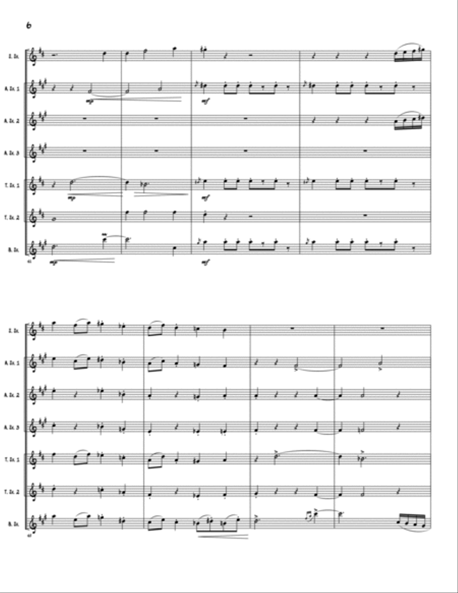 Octopus Tanz (Saxophone Septet) Woodwind Ensemble scores gallery preview page 6