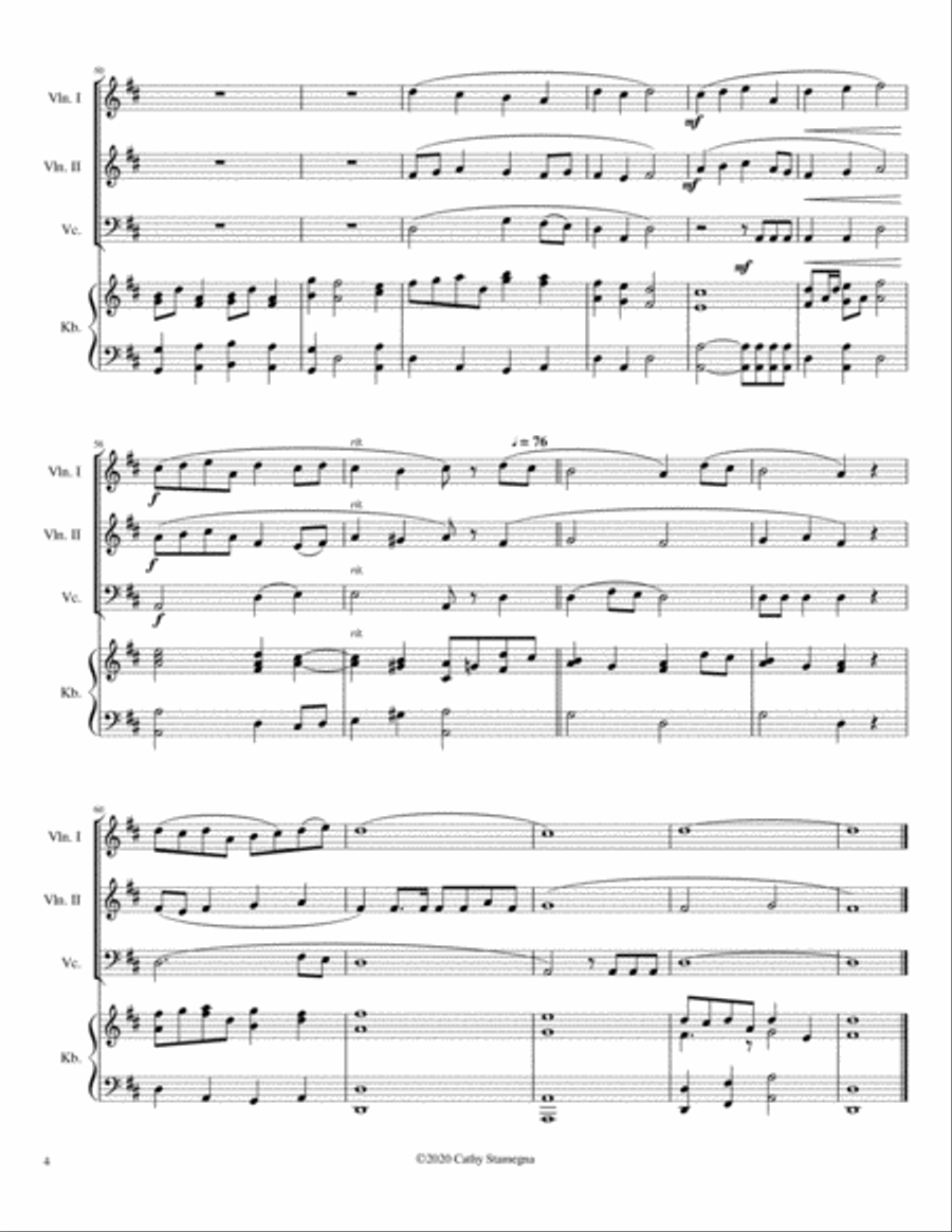 Jesus Christ is Risen Today with Ye Watchers and Ye Holy Ones-String Trio (2 Violins, Cello, Acc.) String Trio scores gallery preview page 5