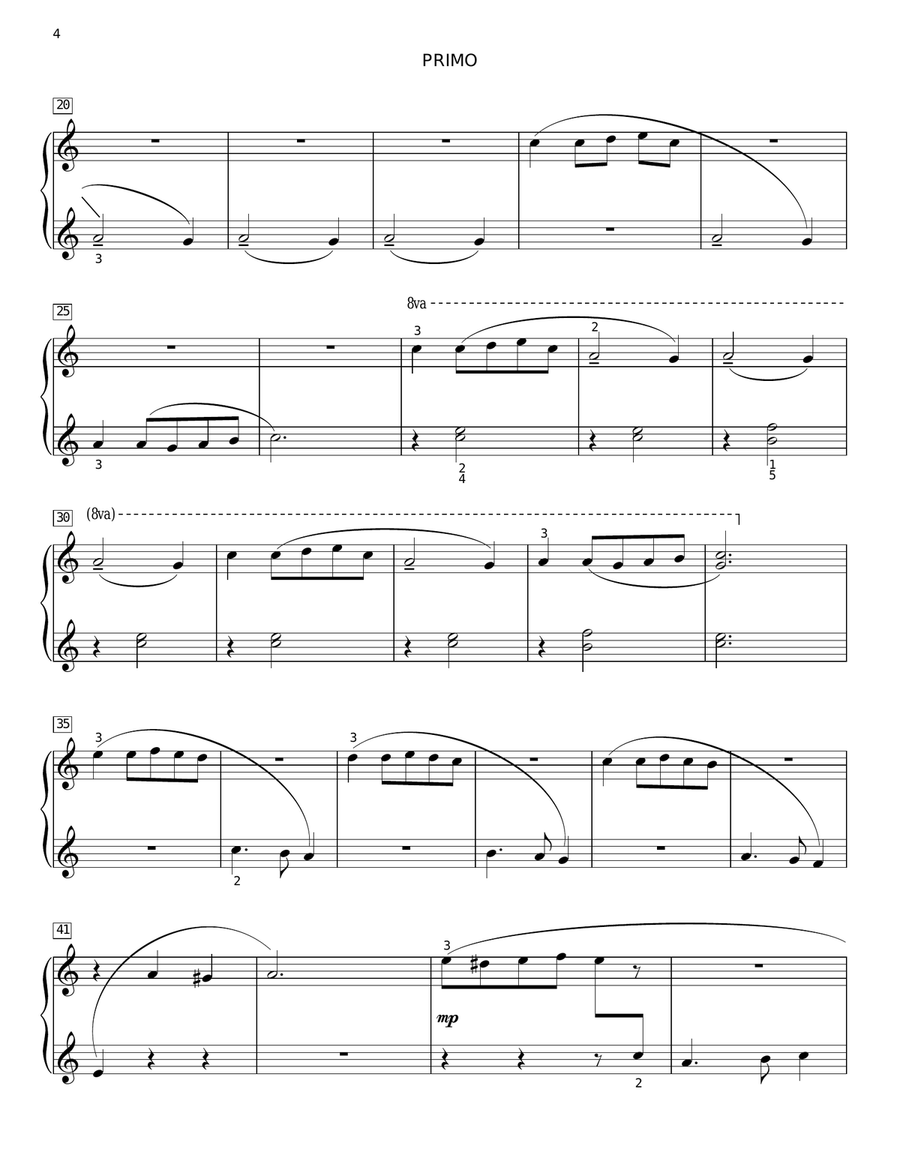 Whimsical Waltz Whimsical Waltz Piano Duet scores gallery preview page 4