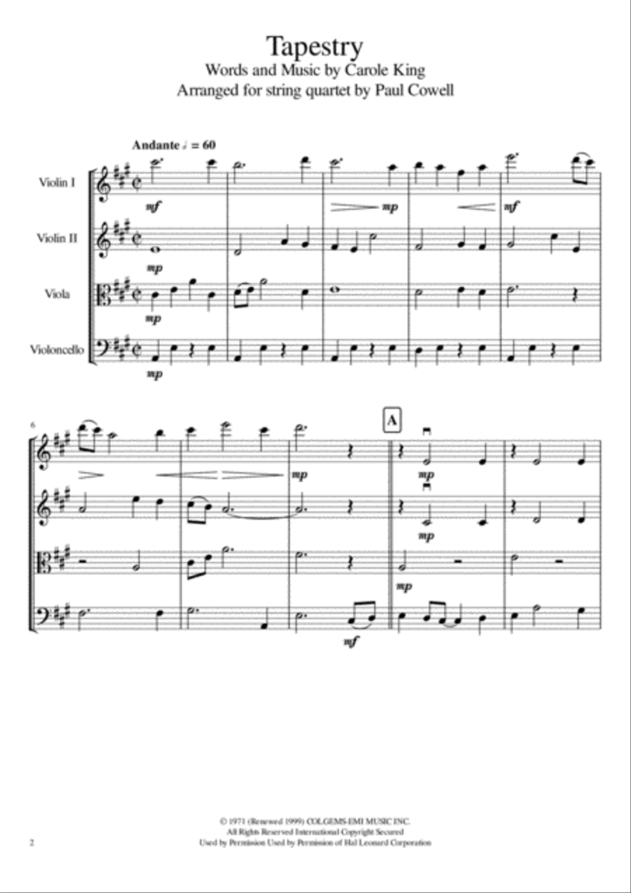 Tapestry String Quartet scores gallery preview page 2