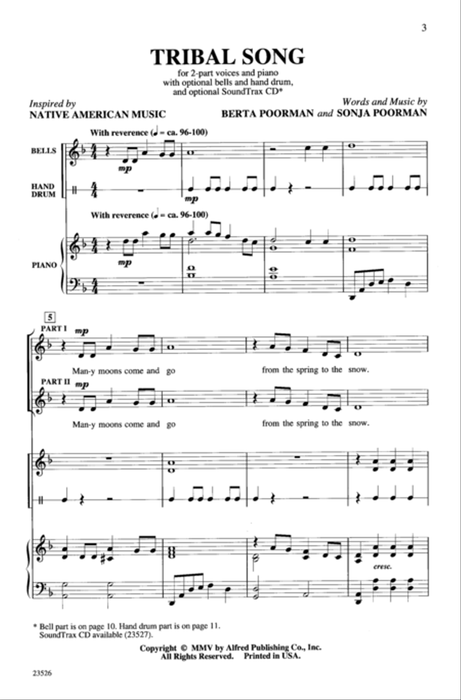 Tribal Song 2-Part scores gallery preview page 12