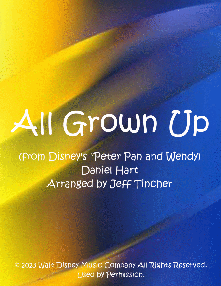 All Grown Up All Grown Up Piano, Vocal, Guitar scores gallery preview page 1