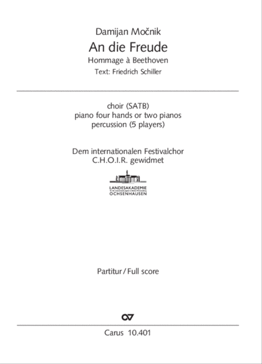 Ode to Joy. Hommage a Beethoven 4-Part scores gallery preview page 2