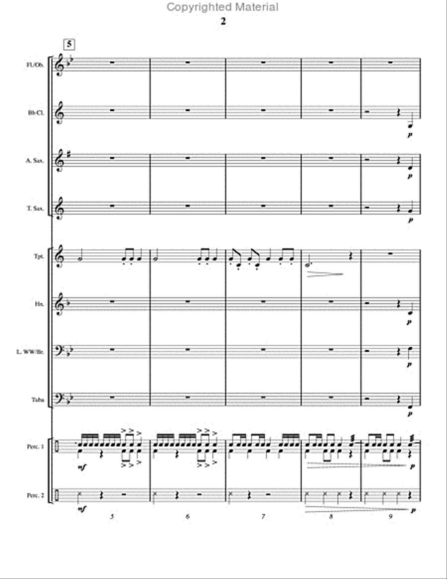 Highlands March Highlands March Concert Band scores gallery preview page 3