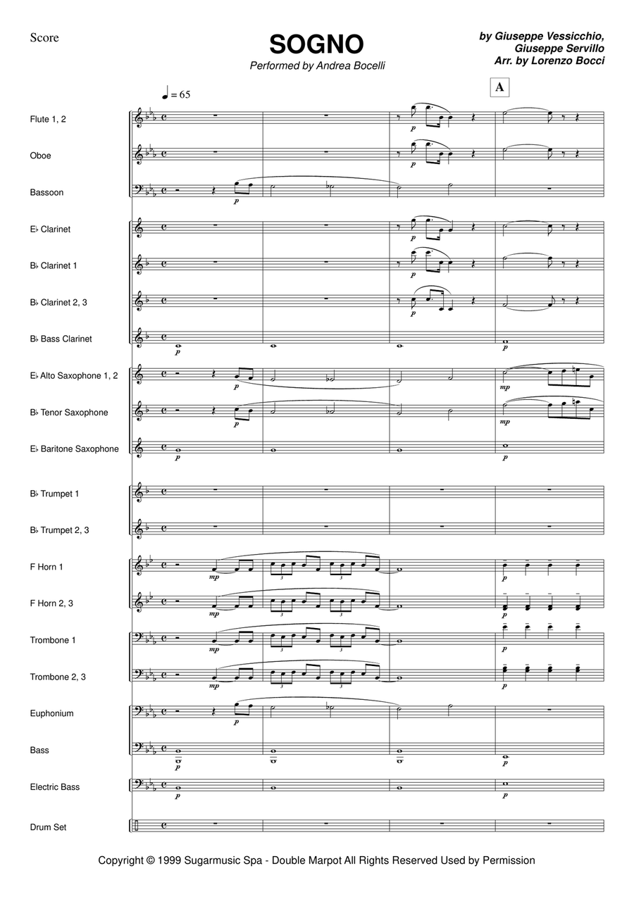 Sogno Concert Band scores gallery preview page 3
