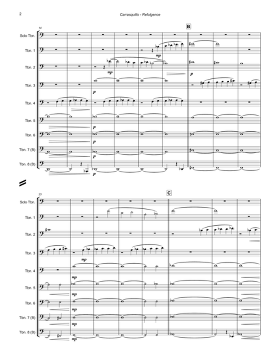 Refulgence for Solo Trombone and 8-part Trombone Ensemble image number null