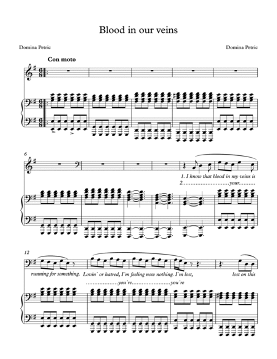 Blood in our Veins Voice scores gallery preview page 2